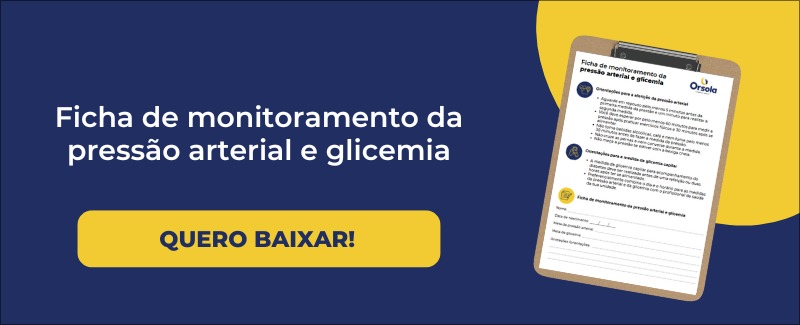 Ficha de monitoramento da pressão arterial e glicemia - baixe agora!